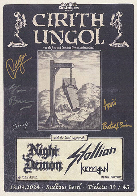 Cirith Ungol, Night Demon, Stallion, Kerrigan, Sudhaus Basel