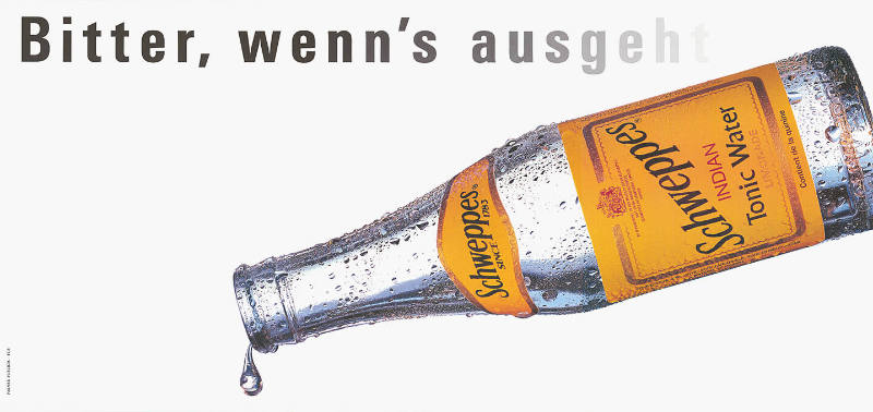 Bitter, wenn’s ausgeht, Schweppes