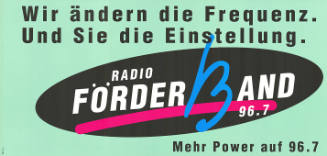 Wir ändern die Frequenz. Und Sie die Einstellung. Radio Förderband, 96.7


