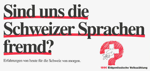 Eidgenössische Volkszählung, Sind uns die Schweizer Sprachen fremd? Eidgenössische Volkszählung