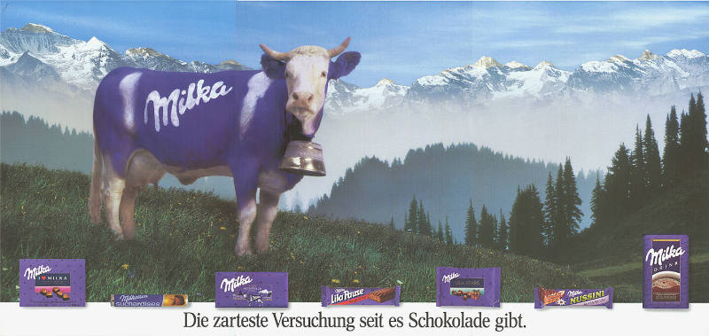 Milka, Die zarteste Versuchung seit es Schokolade gibt.