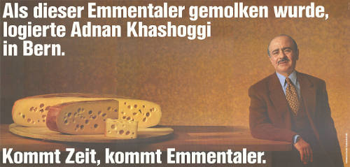 Als dieser Emmentaler gemolken wurde, logierte Adnan Khashoggi in Bern. Kommt Zeit, kommt Emmentaler.