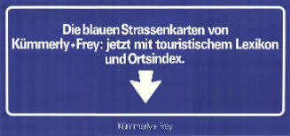 Die blauen Strassenkarten von Kümmerly + Frey: jetzt mit touristischem Lexikon und Ortsindex. Kümmerly + Frey