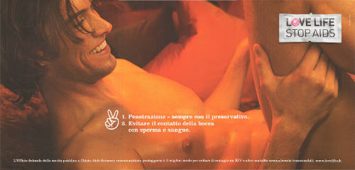 1. Penetrazione – sempre con il preservativo. 2. Evitare il contatto della bocca con sperma e sangue. Love Life, Stop AIDS
