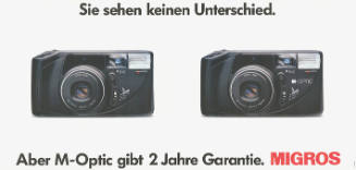Sie sehen keinen Unterschied. Aber M-Optic gibt 2 Jahre Garantie. Migros