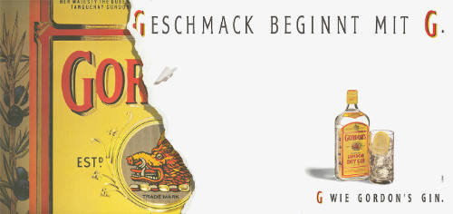 Gordon’s Dry Gin, Geschmack beginnt mit G