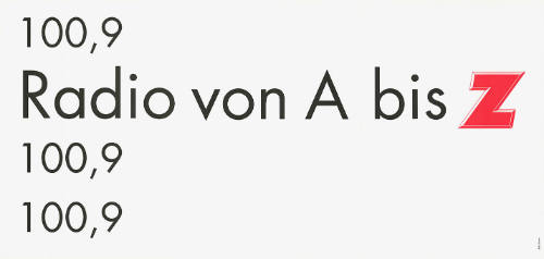 100,9, Radio von A bis Z