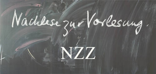 Nachlese zur Vorlesung. NZZ