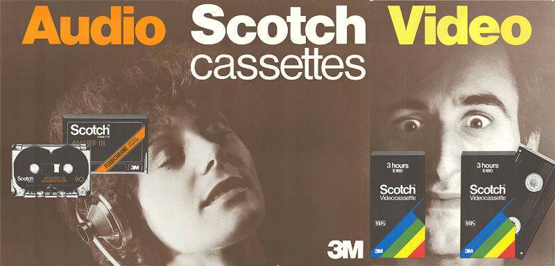 Audio, Scotch cassettes, Video, 3M