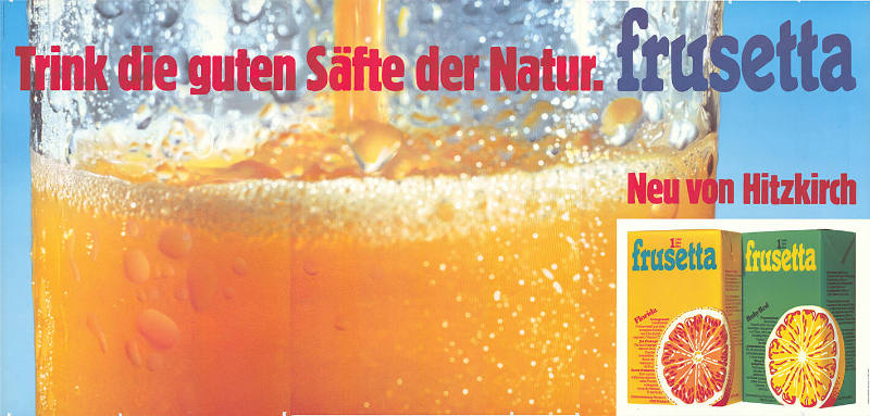 Trink die guten Säfte der Natur. Frusetta, Neu von Hitzkirch