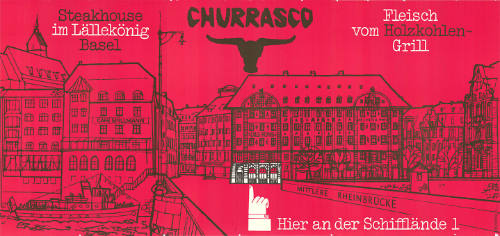 Churrasco, Steakhouse im Lällekönig Basel, Fleisch vom Holzkohlen-Grill