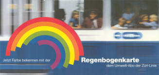 Jetzt Farbe bekennen mit der Regenbogenkarte, dem Umwelt-Abo der Züri-Linie