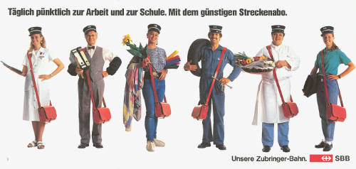 Täglich pünktlich zur Arbeit und zur Schule. Mit dem günstigen Streckenabo, Unsere Zubringer-Bahn. SBB