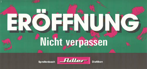 Eröffnung, Nicht verpassen, Adler