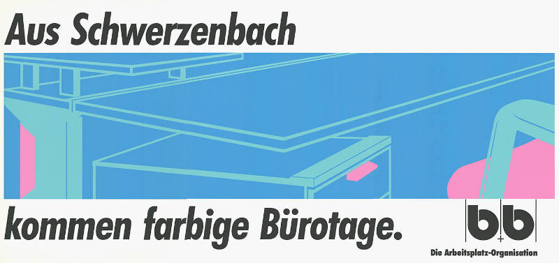 Aus Schwerzenbach kommen farbige Bürotage. B+B, Die Arbeitsplatz-Organisation