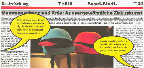 Basler Zeitung, Teil III, Basel-Stadt.