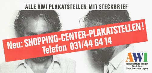 Alle AWI Plakatstellen mit Steckbrief, Neu Shopping-Center-Plakatstellen!