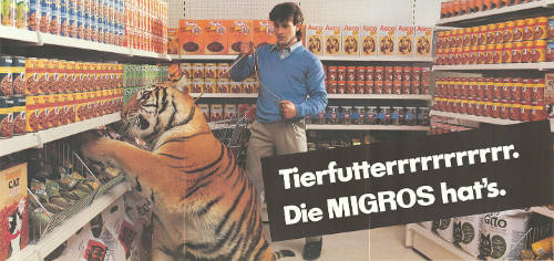 Tierfutterrrrrrrrrrr. Die Migros hat’s.
