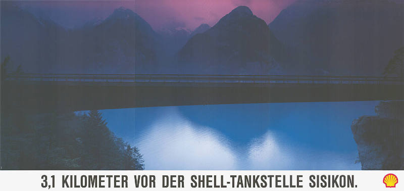 3,1 Kilometer vor der Shell-Tankstelle Sisikon. Shell