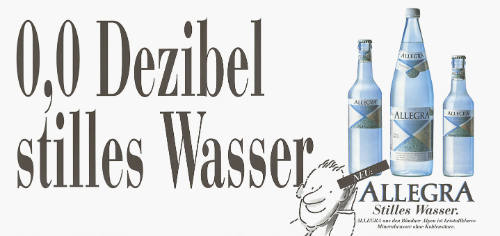 0,0 Dezibel stilles Wasser, Allegra