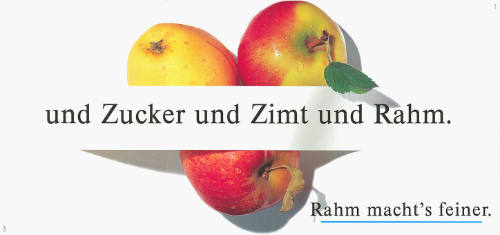 und Zucker und Zimt und Rahm. Rahm macht’s feiner.
