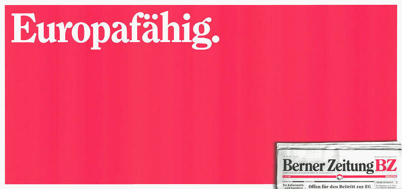 Europafähig. Berner Zeitung BZ