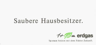 Saubere Hausbesitzer. 1 + [Blatt/Natur] = Erdgas
