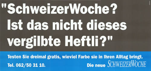 “SchweizerWoche? Ist das nicht dieses vergilbte Heftli?”, Die neue Schweizer Woche