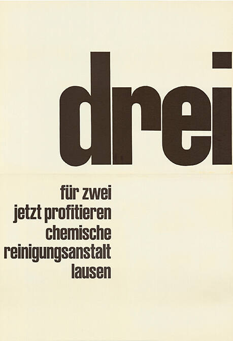 Drei für zwei, jetzt profitieren, Chemische Reinigungsanstalt Lausen