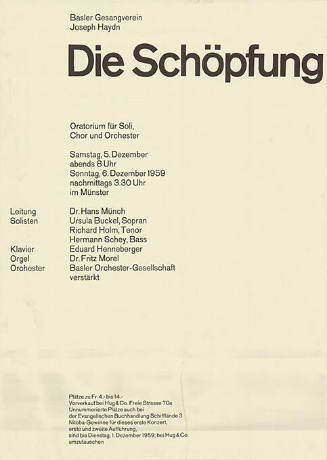 Basler Gesangverein, Haydn, Die Schöpfung, Münster Basel