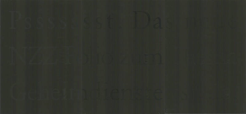 Pssssssst. Das neue NZZ Folio zum Thema Geheimdienste ist da.