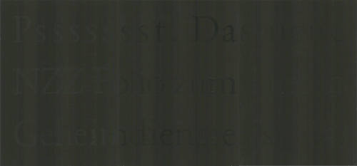 Pssssssst. Das neue NZZ Folio zum Thema Geheimdienste ist da.