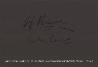 Jef Verheyen, Peintre Flamant, Galerie Média, Neuchâtel