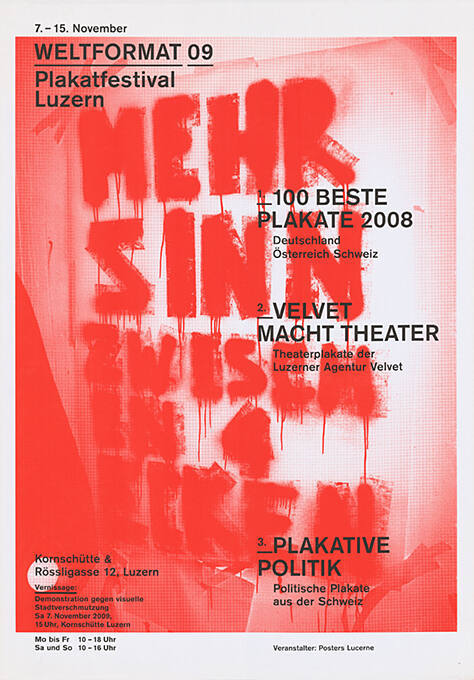 Weltformat 09, Plakatfestival Luzern